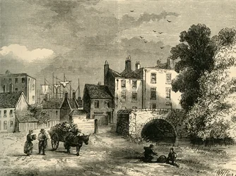 Puente del estanque del molino, en 1826, c1878