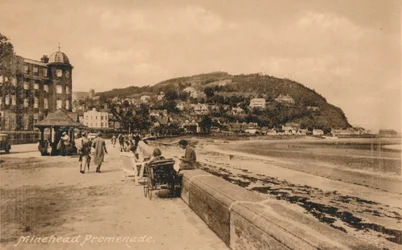 Paseo marítimo de Minehead, Somerset, c1930s