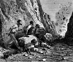 Mineros explotando, 1879