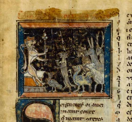 Miniatura de Le Roman de Renart, siglo XIII