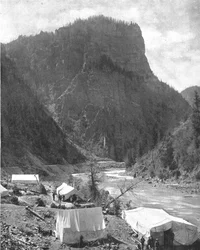 Campamento minero, Nevada, EE.UU., c. 1900