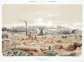 Minería, metales, mina de zinc, Neutral Moresnet (Moresnet neutre)