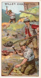 Minería de Pechblenda, Cornualles, Inglaterra, c1916