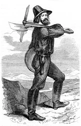 Buscador de oro en los campos de oro de California, 1853