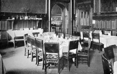 Mesa de Ministros, Comedor de la Cámara de los Comunes, Palacio de Westminster, Londres, c1905