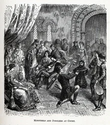 Juglares y malabaristas en la corte, 1882