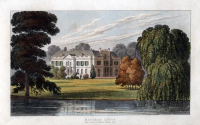 Mitcham Grove, Surrey, la residencia de Henry Hoare, c. 1827