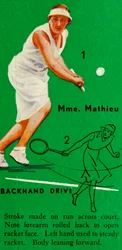 Mme. Mathieu - Drive de revés, c1935