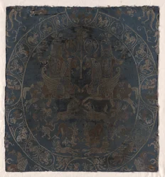 Reproducción moderna de la seda Bahram Gur en Berlín, c. 1895