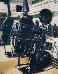 Cabina de operación de cine moderno, 1938