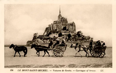 Mont-Saint-Michel, Normandía, Francia, principios del siglo XX