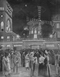 Montmartre se divierte La salida del Moulin Rouge, 1900