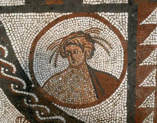 Piso de mosaico, Villa Romana de Lullingstone, Eynsford, Kent