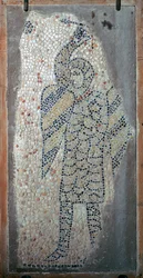 Mosaico de un cruzado de la cuarta cruzada, siglo XIII