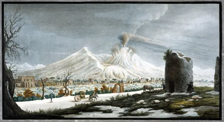 Erupción del Monte Vesubio, Reino de Nápoles, invierno 1767
