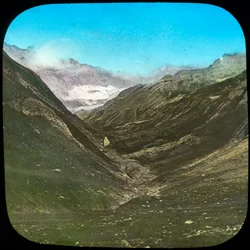 Escena de montaña, India, finales del siglo XIX o principios del siglo XX