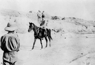 Oficial Turco Montado Saliendo de Mosul, Mesopotamia, Primera Guerra Mundial, 1918