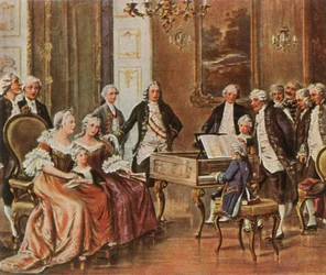 Mozart actúa para la emperatriz María Teresa, 1 de octubre de 1762, 1936