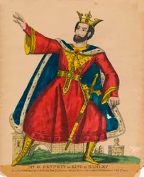 Sr. G. Bennett como Rey en Hamlet, c1849