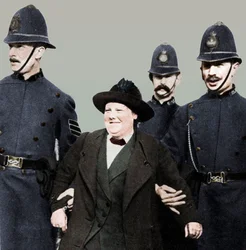 Sra. Flora Drummond, arrestada en Hyde Park, Londres, 1914, 1935