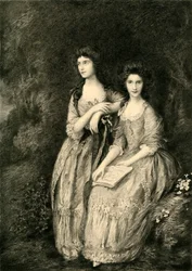 Sra. Sheridan y Sra. Tickell, c1772, 1908