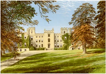 Castillo de Mulgrave, Yorkshire, hogar del Marqués de Normanby, c1880