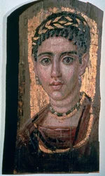 Retrato de momia de una mujer egipcia, siglo I-III
