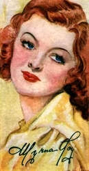 Myrna Loy, 1905-1993, actriz de cine estadounidense, siglo XX
