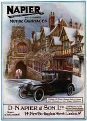 Napier, carruajes de motor de seis cilindros, 1917