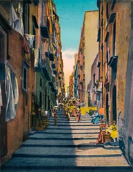 Nápoles - Pallonetti Santa Lucía, c1900
