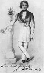 Nathaniel Parker Willis 1806-1867, autor, poeta y editor estadounidense, siglo XIX, 1908