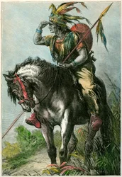 Explorador nativo americano, c. 1870