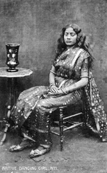 Bailarina nativa, India, principios del siglo XX