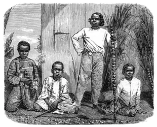 Nativos de la isla de Reunión, c1890