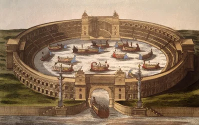 Naumaquia en el anfiteatro romano / Cobre
