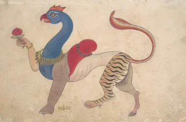 Navagunjara, una forma universal de Krishna, ca. 1835