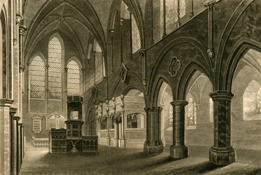 Nave de la iglesia de Boxgrove, 1835