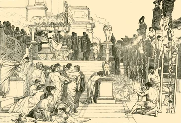 Las antorchas de Nerón - Quema de cristianos en Roma, 1890