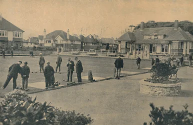 Nuevo campo de bolos, Woodland Avenue, Boscombe, 1929
