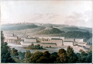 Molinos de New Lanark, Escocia, c1815