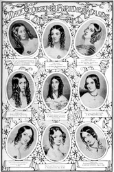 Nueve de las damas de honor de la Reina Victoria, 10 de febrero de 1840