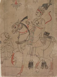 Noble a caballo, mediados del siglo XVIII