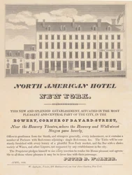 Hotel de América del Norte, Nueva York, abril de 1832