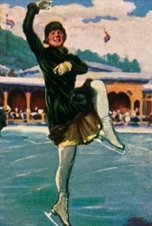 Patinadora artística noruega y estrella de cine Sonja Henie, 1928