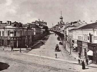Calle Novaya Basmannaya, Moscú, Rusia, 1880s