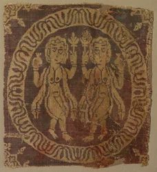 Bailarinas desnudas de una túnica, siglo VIII