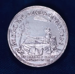 Anverso de una medalla conmemorativa del brillante cometa de noviembre de 1618