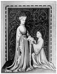 Occleve el poeta y el Rey Enrique V, c. 1410, 1910