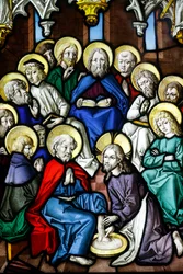 Museo Oeuvre Notre-Dame, Vidriera, Cristo lavando los pies de los apóstoles