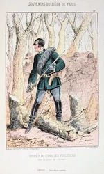 Oficial del Cuerpo de Guardabosques, Sitio de París, Guerra Franco-Prusiana, 1870-1871